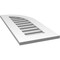 Ekena Millwork Quarter Round Top Right Surface Mount PVC Gable Vent w/ 3-1/2"W x 1"P Standard Frame, 14"W x 32"H GVPQR14X3201SF - alternate 3